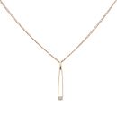 9ct Yellow Gold 0.10ct Diamond Tweezer Pendant and Chain 20"