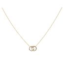 925 Sterling Silver Gold Plated Entwined Circles Pendant and Chain 18"