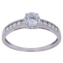 9ct White Gold Cubic Zirconia Single Stone Ring