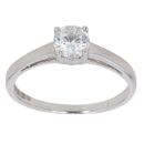 9ct White Gold Cubic Zirconia Solitaire Ring