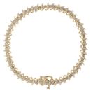 14ct Yellow Gold 2.50ct Brilliant Cut Diamond Twist  Bracelet 8"