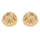 22ct Yellow Gold Star Burst Dome Stud Earrings