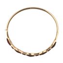 14ct Yellow Gold Garnet Bangle