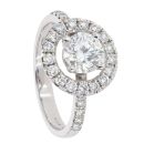 18ct White Gold 1.60ct Diamond Cluster Ring