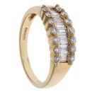 18ct Yellow Gold 1.00ct Brilliant and Baguette Cut Diamond Fancy Ring