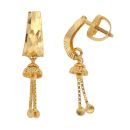 22ct Yellow Gold Faceted Tassel Drop Earrings