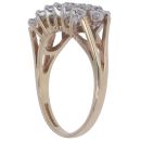 9ct Yellow Gold Cubic Zirconia Three Row Ring