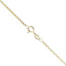 9ct Yellow Gold Blue Topaz Marquise Pendant and Chain 18"
