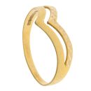 22ct Yellow Gold Patterned Wishbone Ring