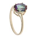 9ct Yellow Gold Mystic Topaz Single Stone Ring