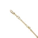 9ct Yellow Gold Bar Links Fancy Bracelet 7.5"