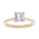 18ct Yellow Gold Princess Cut 1.72ct Diamond Solitaire Ring