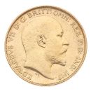 1907 Edward Large Head UK Half Sovereign Coin