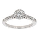 18ct White Gold 0.65ct Diamond Cluster Ring