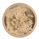 1965 Elizabeth II First Portrait UK Full Sovereign Coin