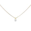 18ct Yellow Gold 0.25ct Brilliant Cut Diamond Solitaire Pendant and Chain 18"