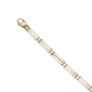 9ct Yellow Gold Bar Links Fancy Bracelet 8"