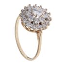 9ct Yellow Gold Cubic Zirconia Cluster Ring