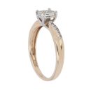 9ct Yellow Gold 0.10ct Brilliant Cut Diamond Twist Cluster Ring