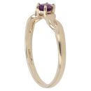 9ct Yellow Gold Created Amethyst Single Stone Ring