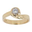 18ct Yellow Gold 0.20ct Brilliant Cut Diamond Solitaire Ring