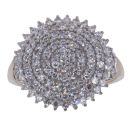 9ct Yellow Gold 1.00ct Round Brilliant Cut Diamond Cluster Ring