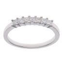 18ct White Gold 0.33ct Princess Cut Diamond Seven Stone Eternity Ring