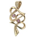 9ct Yellow Gold Amethyst Heart Clogau Pendant