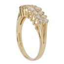 18ct Yellow Gold 0.45ct Brilliant Cut Diamond Two Row Ring