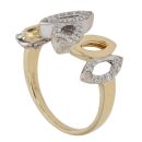 18ct Yellow and White Gold 0.35ct Brilliant Cut Diamond Fancy Ring
