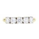 18ct Yellow Gold 0.95ct Five Stone Diamond Ring