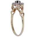 9ct Yellow Gold Cubic Zirconia and Sapphire Cluster Ring