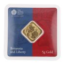 5g The Royal Mint Britannia & Liberty Sealed Ingot