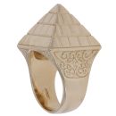 9ct Yellow Gold Patterned Pyramid Ring