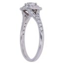 18ct White Gold 0.60ct Brilliant Cut Diamond Cluster Ring