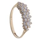 9ct Yellow Gold Cubic Zirconia Cluster Ring