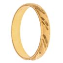 22ct Yellow Gold Patterned 3.7mm Wedding Band