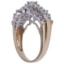 9ct Yellow Gold 1.25ct Brilliant Cut Diamond Cluster Ring