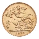 1913 George V Large Head UK Half Sovereign Coin