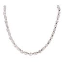 Silver Fancy Cubic Zirconia Chain 30" By Icesia