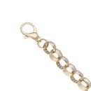 9ct Yellow Gold Cubic Zirconia Patterned Belcher Bracelet 8.5"