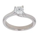 Platinum 0.53ct Brilliant Cut Diamond Solitaire Ring
