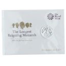2015 Elizabeth II The Longest Reigning Monarch Brilliant Uncirculated Sealed UK Twenty Pound Coin