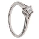 18ct White Gold 0.30ct Brilliant Cut Diamond Solitaire Ring