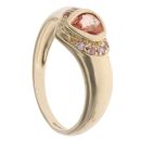 9ct Yellow Gold Orange and Pink Gemstone Fancy Ring