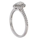 18ct White Gold 0.50ct Pear And Brilliant Cut Cluster Ring