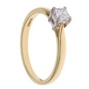 18ct Yellow Gold 0.25ct Princess Cut Diamond Solitaire Ring