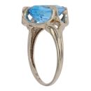9ct Yellow Gold Blue Topaz Single Stone Ring