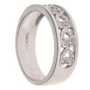 9ct White Gold 0.10ct Brilliant Cut Diamond Heart Ring