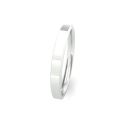 18ct White Gold Soft Chamfered Edge Wedding Band 2.5mm
